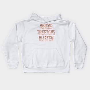 Where the treetops glisten en rose gold Kids Hoodie